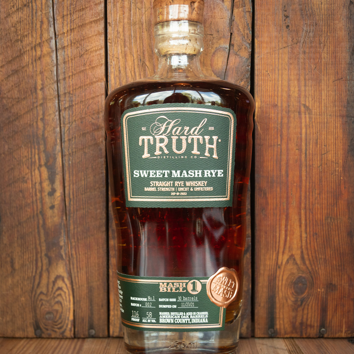 Hard Truth Sweet Mash Rye Whiskey 750ml