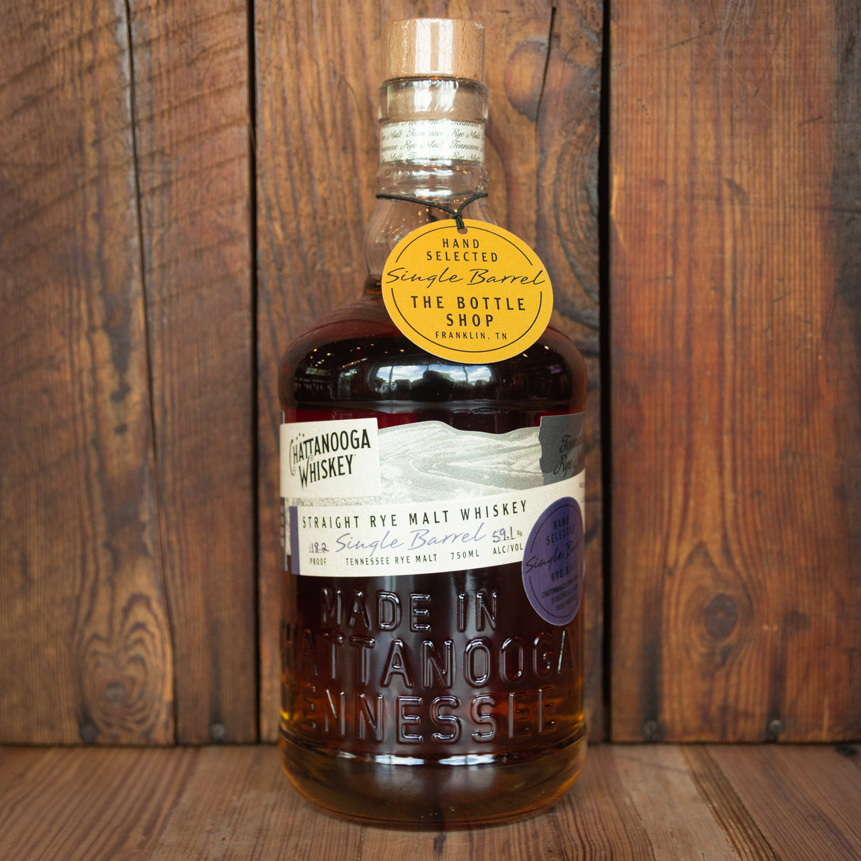 Chattanooga Whiskey BSAM Single Barrel Rye 750mL