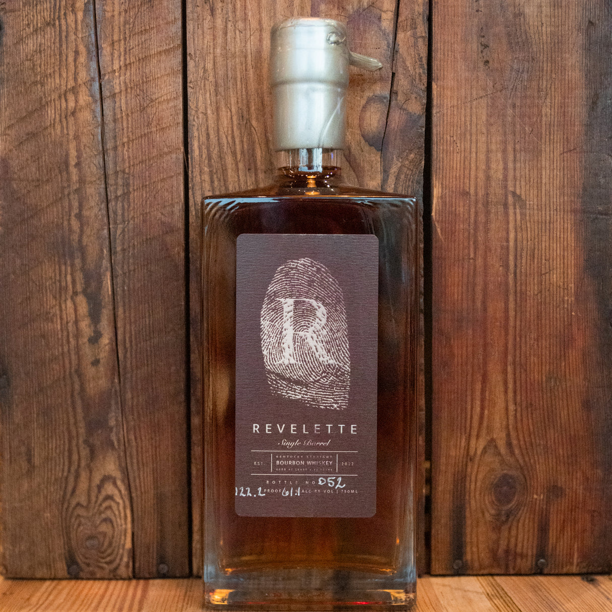 Revelette Single Barrel 116 Proof Crimson Red Label Bourbon Whiskey 750ml