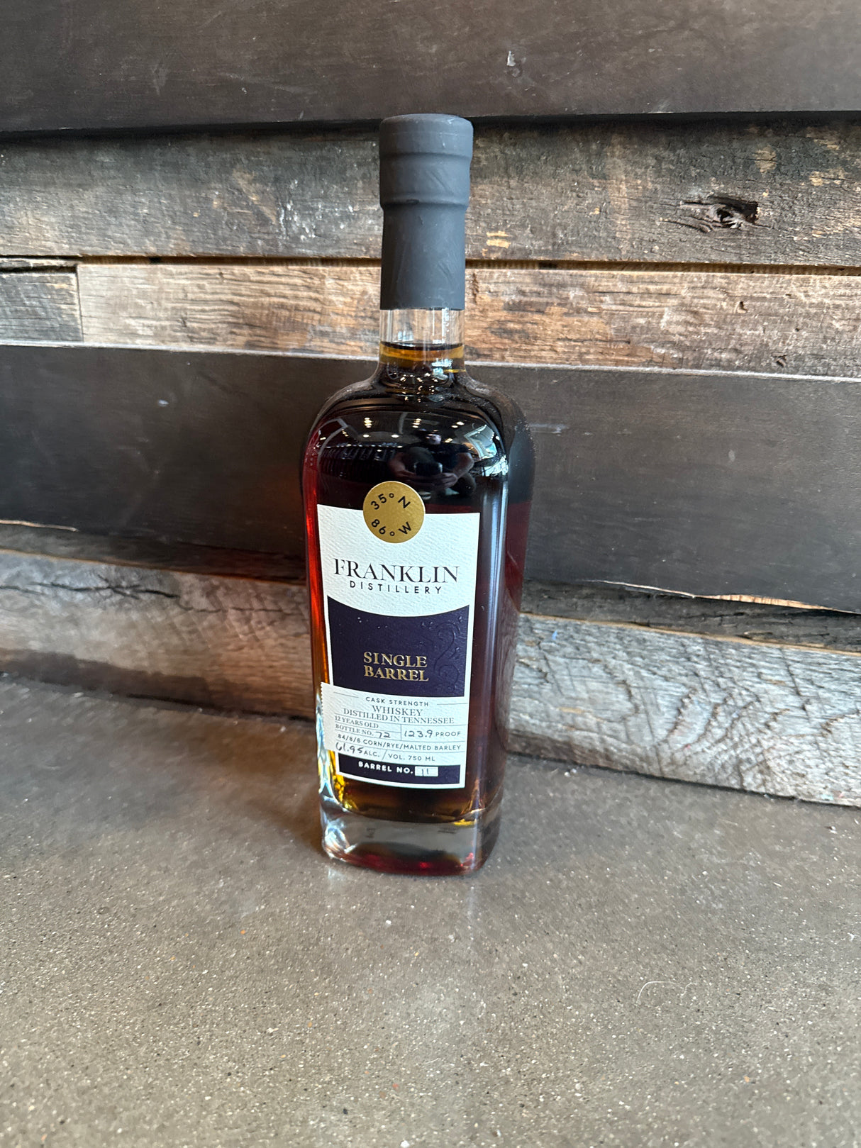 Franklin Distillery Single Barrel 13yr Whiskey 750ml
